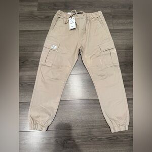 Zara Men's Light Tan Cargo Pants